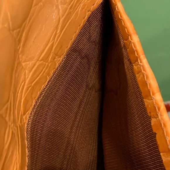 Salvatore Ferragamo Orange Leather Vara Ribbon Bifold Wallet - Picture 13 of 13